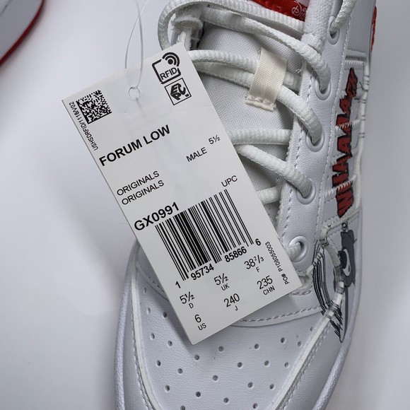 Adidas X Disney Pixar Forum Low White Scarlet Red Mens Size 6 GX0991 RARE NEW main image 5